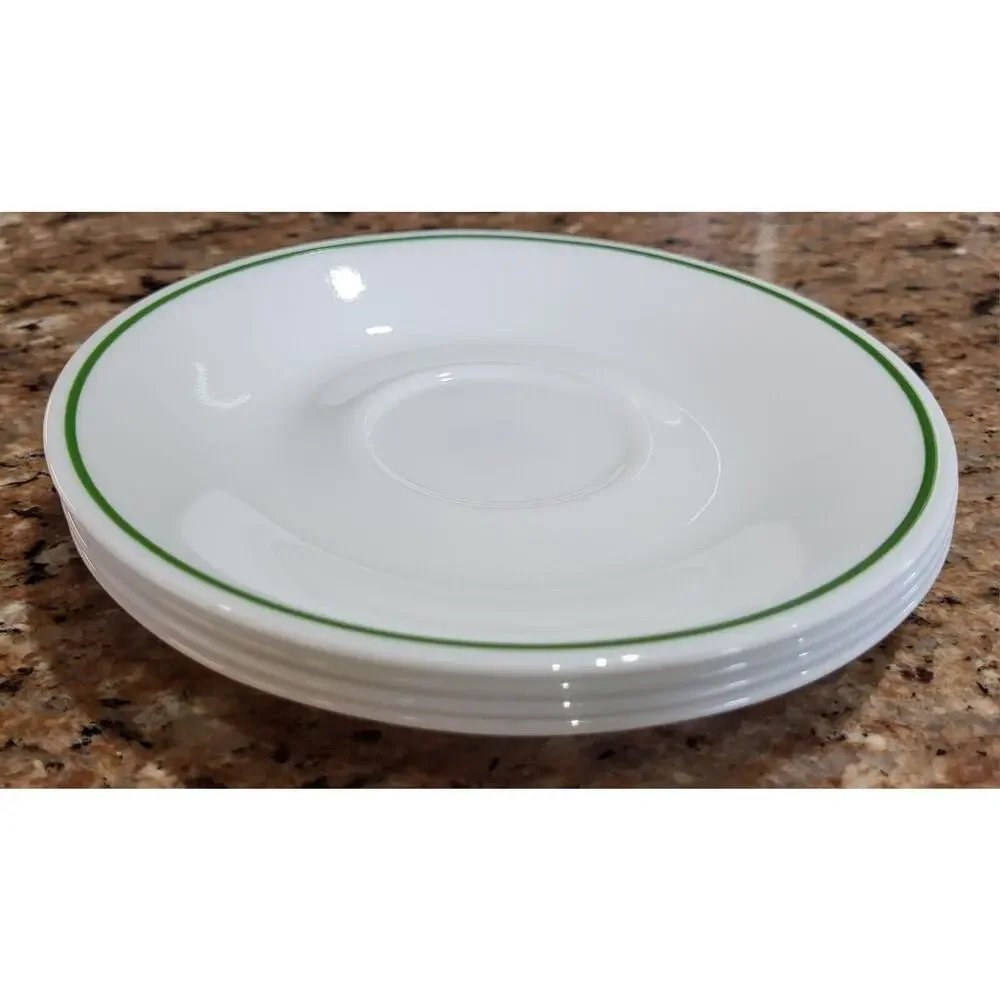 Corelle Green Rim Saucer (Set Of 4)